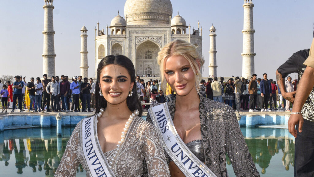 India’s Rhea Singha becomes Miss Universe Victoria Kjær’s Taj Mahal tour guide; beauty queen stun in desi outfits. Watch | Fashion Trends