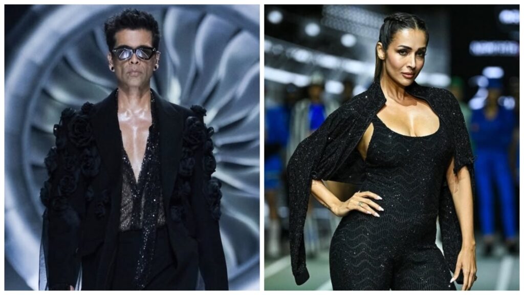 Karan Johar in sheer shirt, Malaika Arora in glittering catsuit wow the internet with their walk at Lakme Fashion Week | Fashion Trends