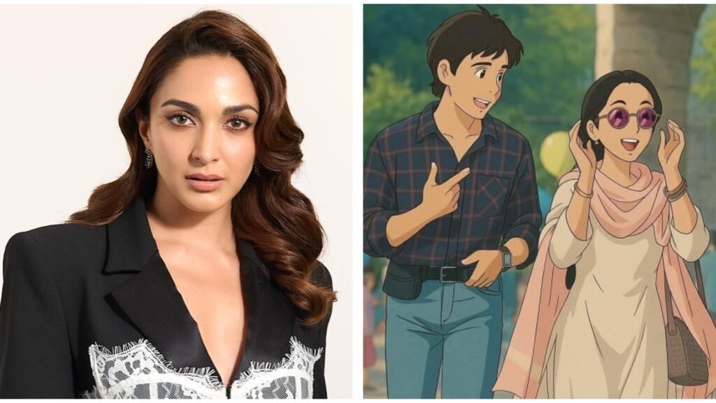 Kiara Advani reacts to Ghibli-style AI edit of her and Sidharth Malhotra from Shershaah | Bollywood
