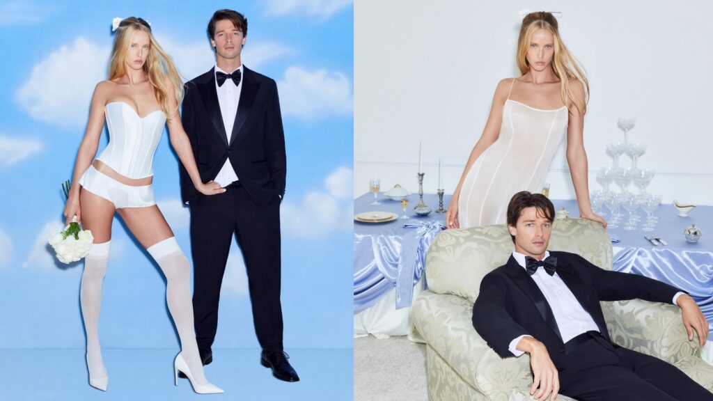 Kim Kardashian’s SKIMS launches wedding intimates with White Lotus’ Patrick Schwarzenegger