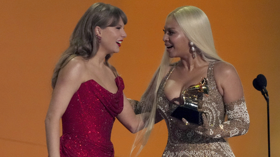 Kylie Kelce, Kate Hudson gush over Beyonce and Taylor Swift: ‘She works so hard’