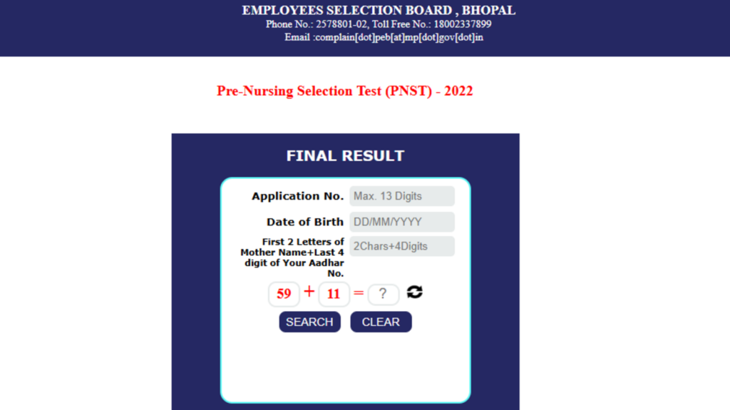 MPESB PNST Results 2025: Pre-Nursing Selection Test results released at esb.mp.gov.in, download via direct link