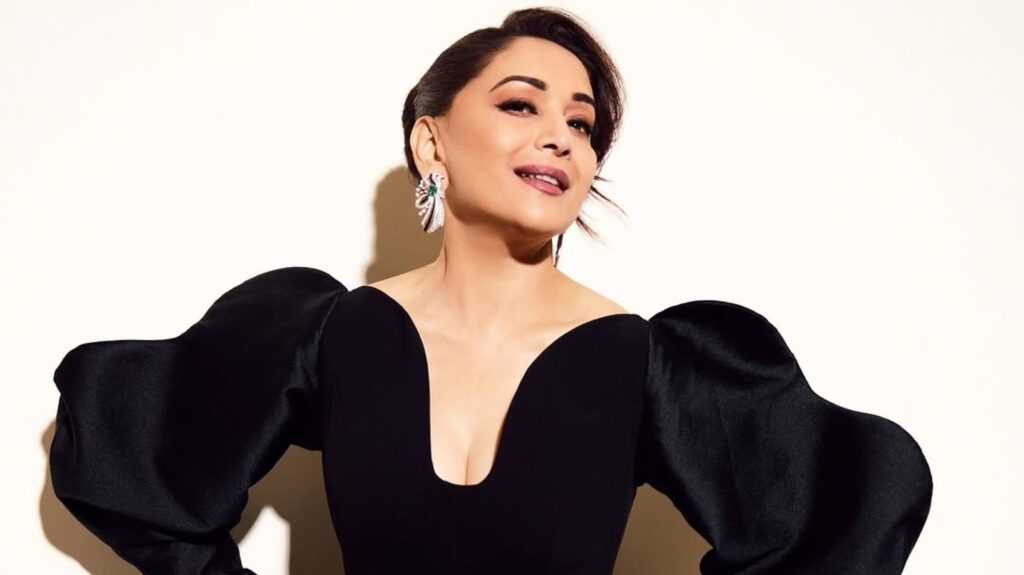 Madhuri Dixit at 57 makes the internet’s heart go ‘Dhak Dhak’ with her elegant look in a black gown. Pics | Fashion Trends