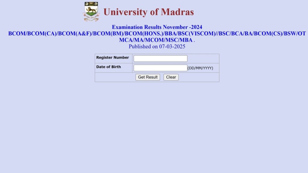 Madras University Results 2025 out at unom.ac.in, here’s direct link to check