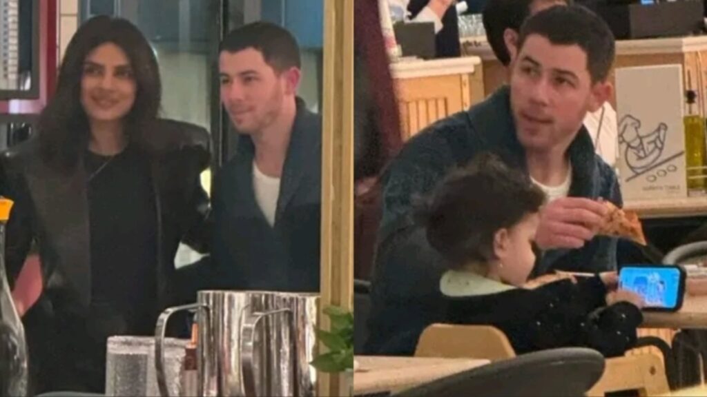 Malti gets busy with her phone as she steps out for dinner with mom Priyanka Chopra and dad Nick Jonas in New York | Bollywood