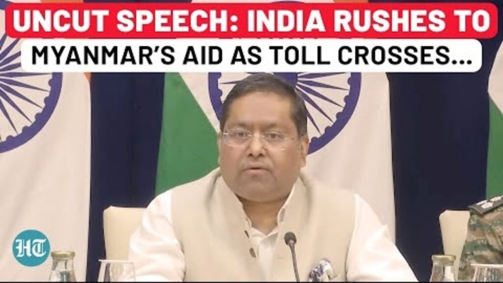 Myanmar Earthquake: India Rushes to Myanmar’s Aid | MEA Reveals Relief Ops |Death Toll Crosses 1,000