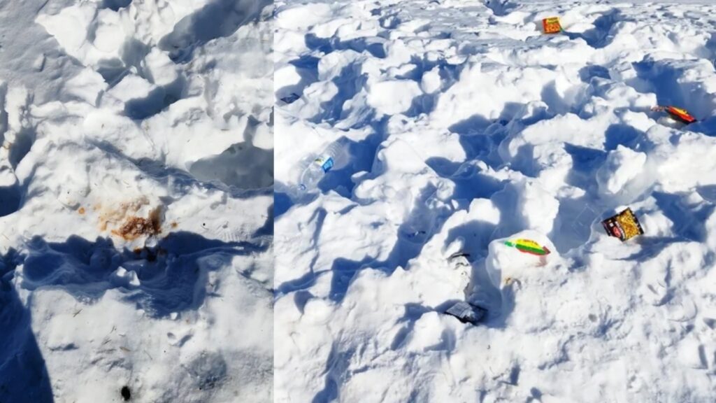 Navrattan mixture packet, gutka stains and plastic waste at ‘9,000 feet above sea level’ makes internet furious | Trending