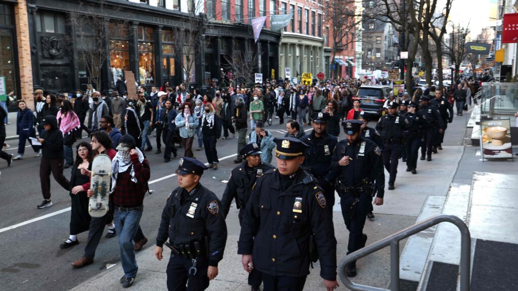 New York pro-Palestine protest: Arrests made during march against Mahmoud Khalil’s detention