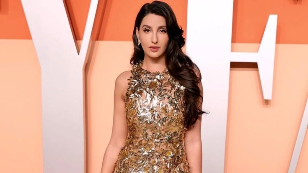 Nora Fatehi makes internet say ‘she has arrived’ as she attends Oscars party in golden Oscar de la Renta gown. Pics | Fashion Trends