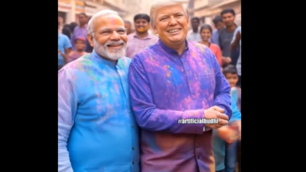PM Modi, Donald Trump, Musk, Meloni and Virat Kohli drenched in Holi colours, AI-generated video stuns the internet | Trending