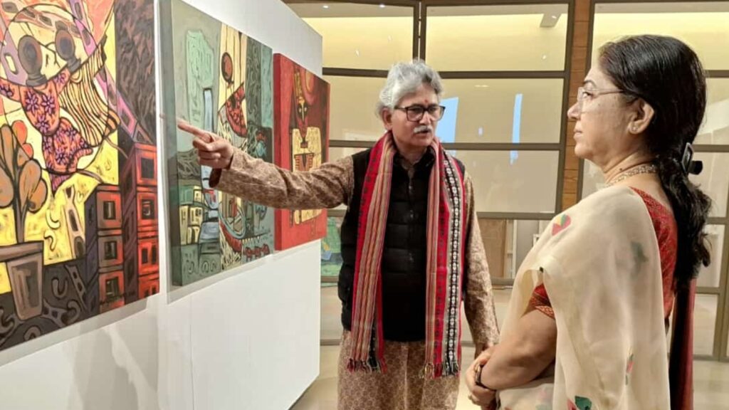 Painter Awadhesh Misra’s Chaupal: the bridge between the colours of rural and urban lives