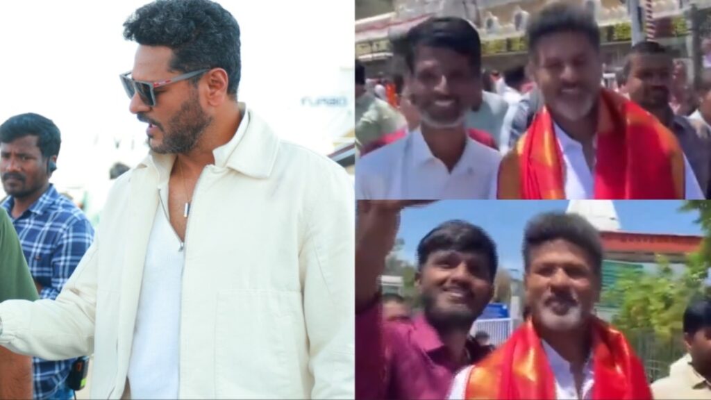Prabhu Deva visits Tirumala Temple, greets fans with folded hands and clicks selfies with them. Watch