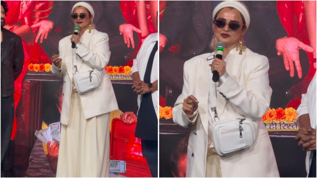 Rekha swaps her signature sarees for oversized blazer and sneakers, proves her fashion game is stronger than ever at 70 | Fashion Trends