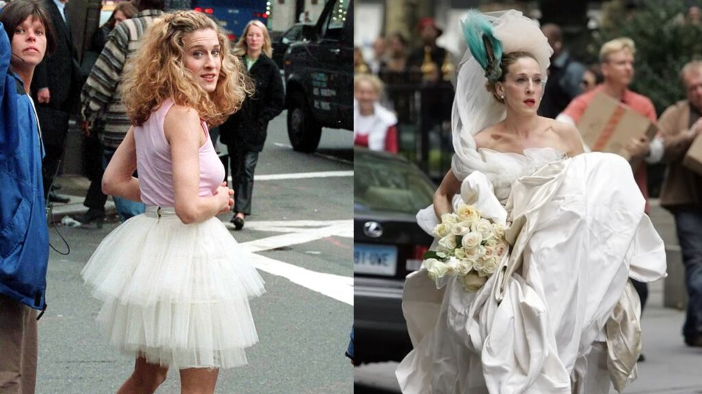 Revisit Carrie Bradshaw’s MOST iconic fits as Sex and the City siren Sarah Jessica Parker turns 60!
