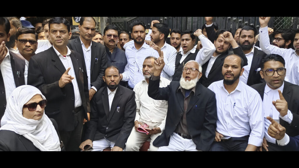 Sambhal lawyers demand Zafar Ali’s immediate release, protest