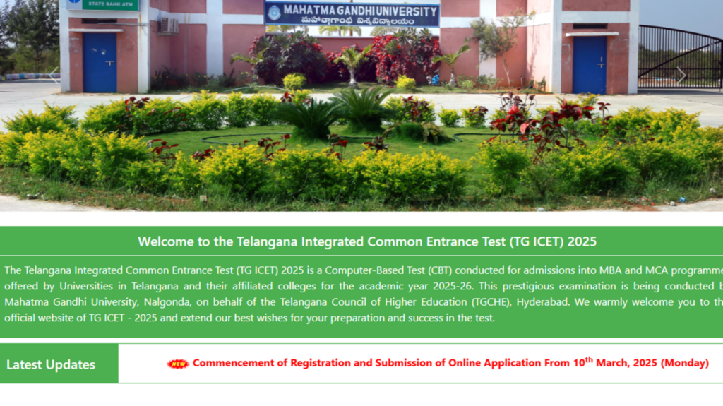 TG ICET 2025 registration from today at icet.tgche.ac.in, check important dates | Competitive Exams