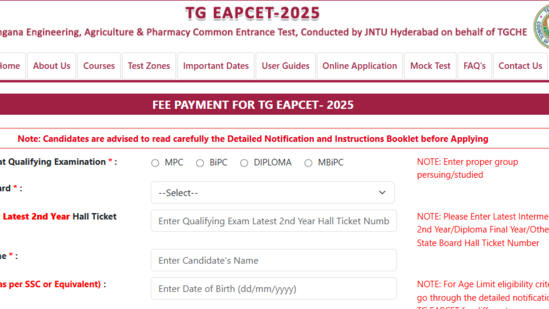 TS EAMCET 2025 registration begins at eapcet.tgche.ac.in, here’s direct link to apply for TG EAPCET | Competitive Exams