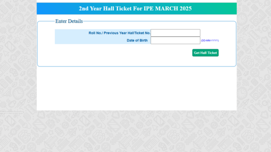 TS Inter Hall Ticket 2025 Live: IPE 1st, 2nd year hall tickets available on official website, direct links