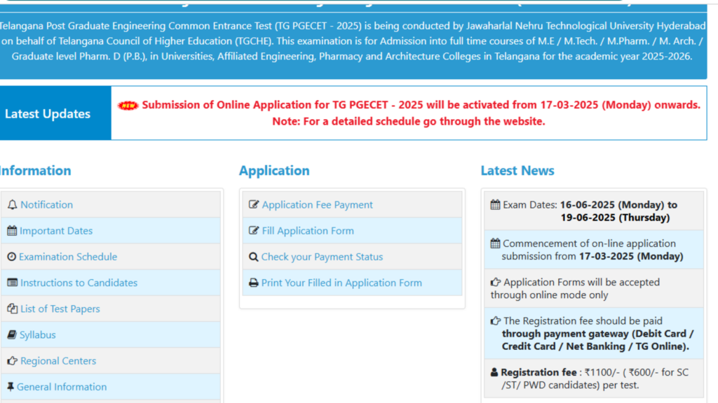 TS PGECET 2025 registration begins today, important dates and other details | Competitive Exams