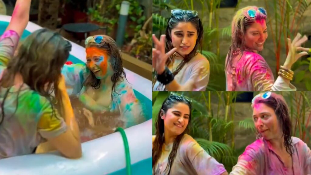 Tamannaah Bhatia-Rasha Thadani celebrate Holi, dance to Uyi Amma in new video; fans say ‘Vijay Varma bhi gaya tha’