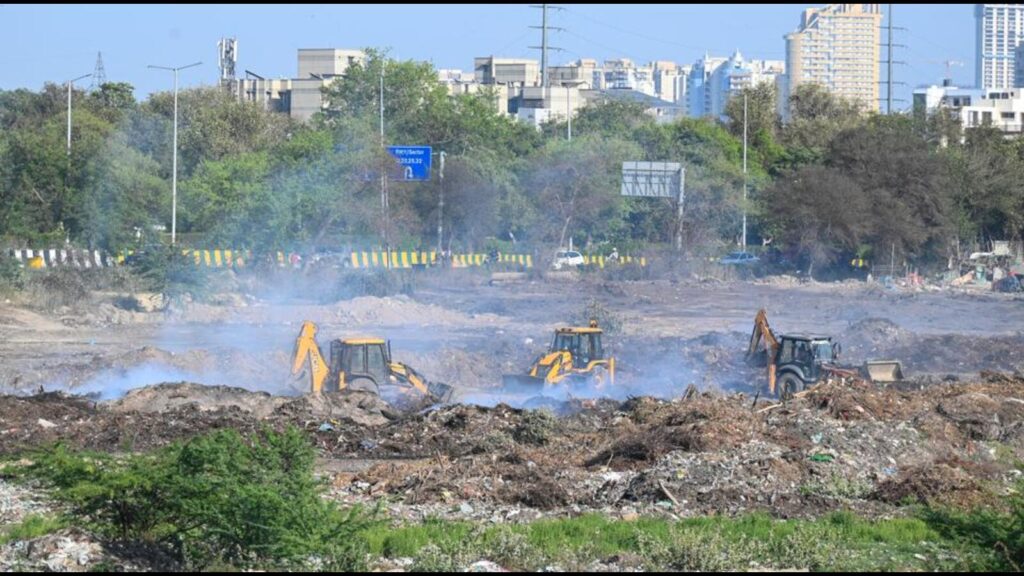 Thick smoke continues to billow from Noida’s green waste dump