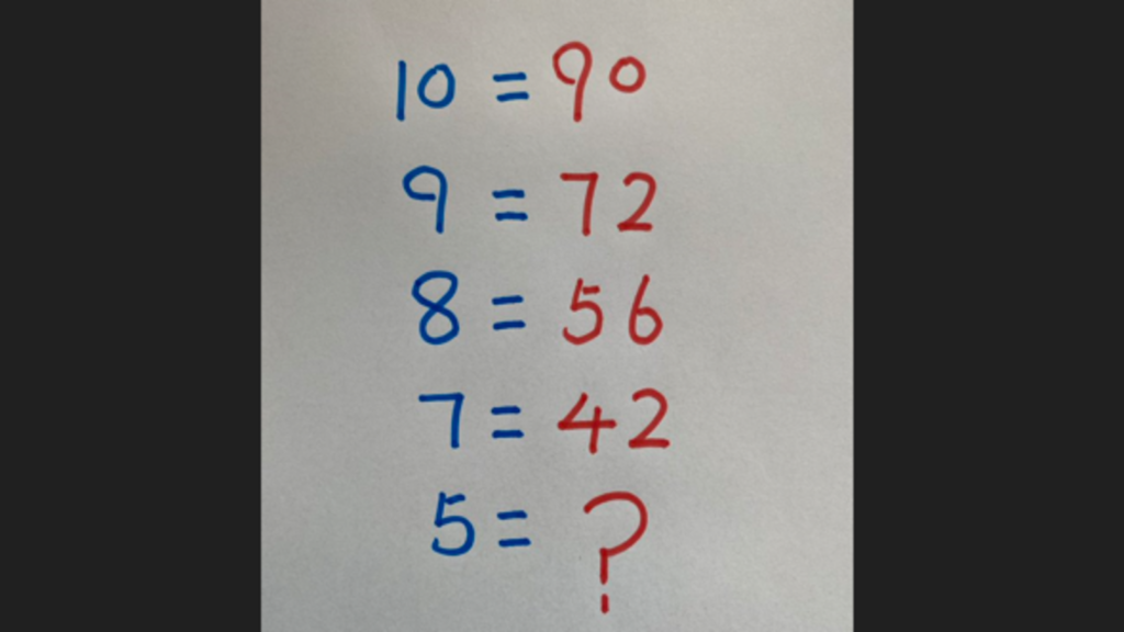 This tricky maths brain teaser has people scratching their heads, can you solve it? | Trending