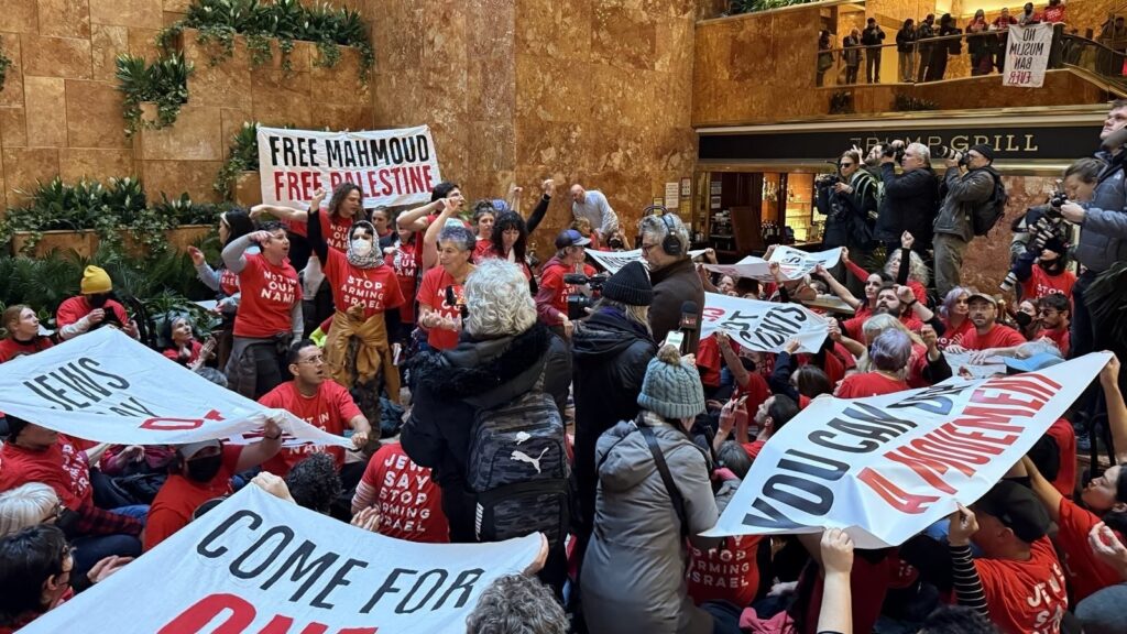 Trump Tower swarmed by anti-ICE, pro-Hamas protestors against Mahmoud Khalil’s arrest; MTG issues stern warning