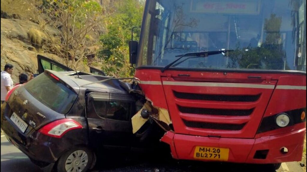 Two dead in bus-car collision near Tamhini Ghat 