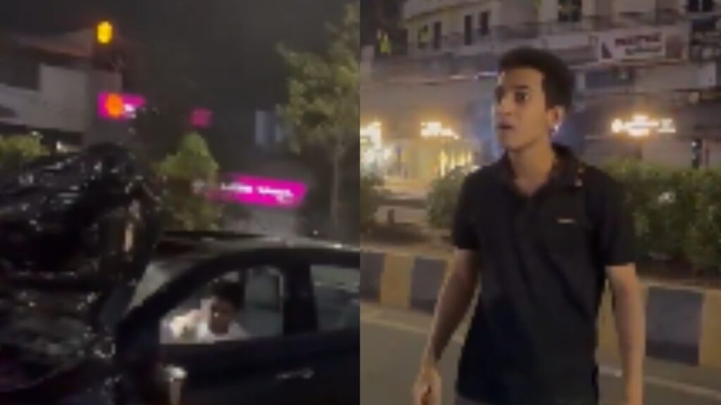 Vadodara hit-and-run: CCTV shows damaged car, accused screaming ‘Nikita’ | Latest News India