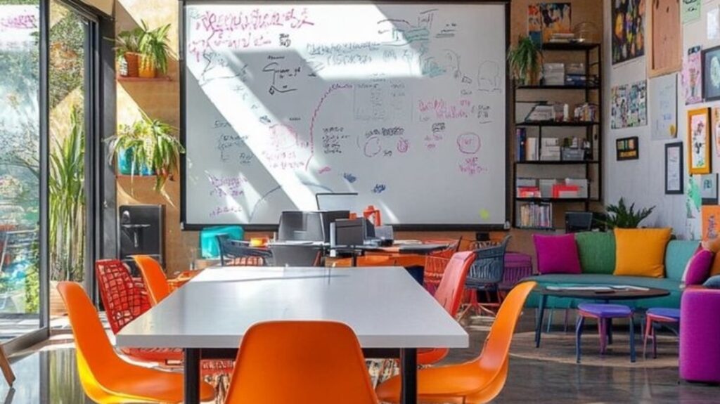 Want to work more productively? These office interior colours can boost your focus