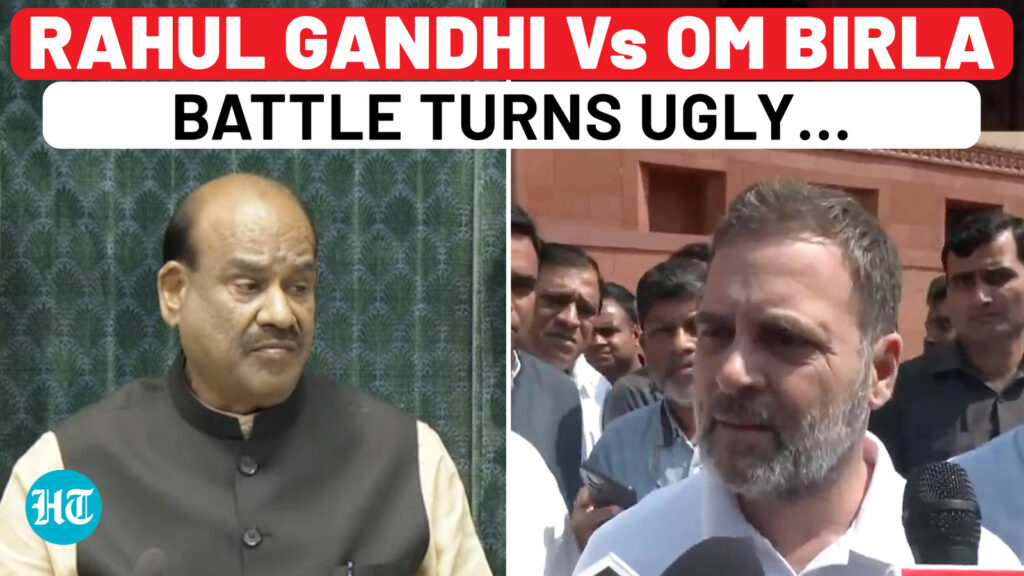 Watch: Rahul Gandhi accuses Lok Sabha Speaker of silencing him after Om Birla schools him over…