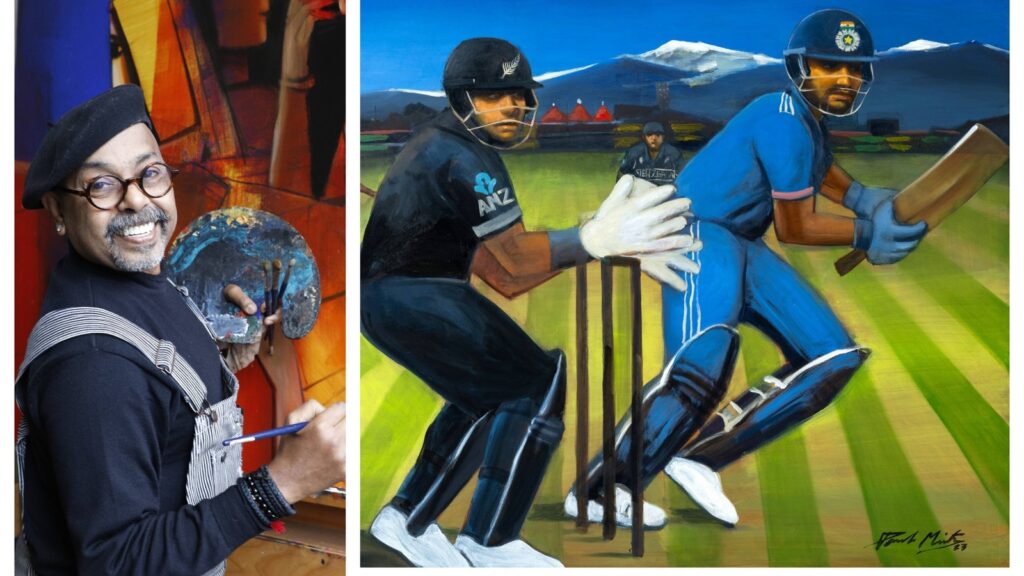 Whatta Stroke! Artist Paresh Maity’s canvases chronicle his crazy love for cricket