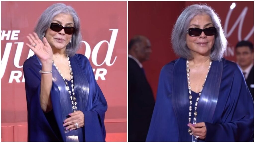 Zeenat Aman at 73 proves she is the OG fashion queen in a metallic cape blouse set at awards night. Watch | Fashion Trends