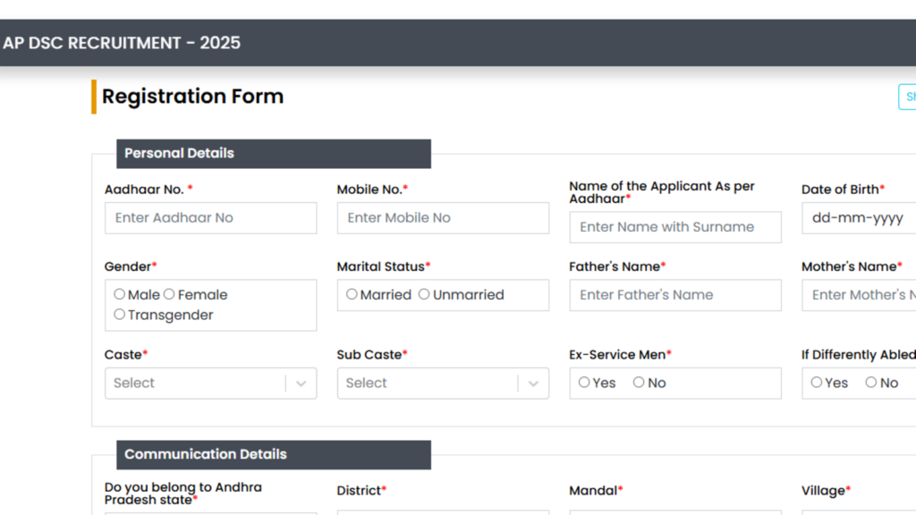 AP DSC 2025: Mega DSC registration begins at apdsc.apcfss.in, link to apply