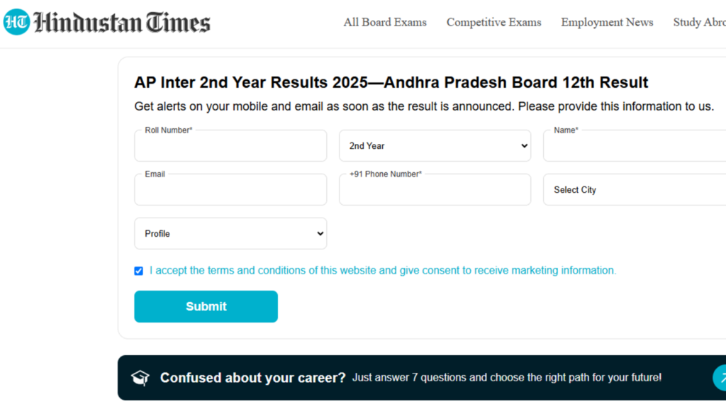 AP Inter Result 2025 on HT Portal: Check BIEAP 1st, 2nd year results here