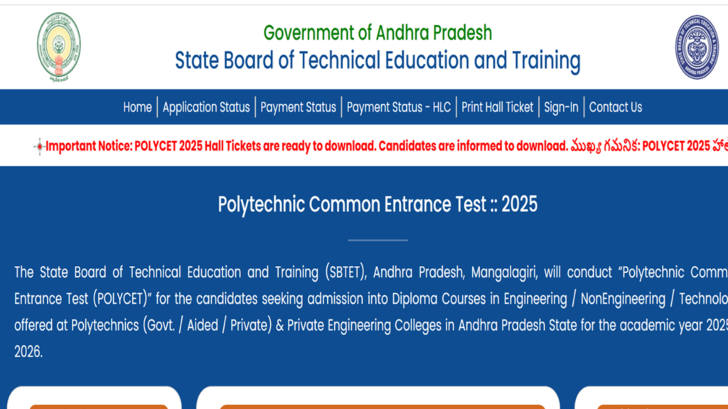 AP POLYCET Hall Ticket 2025 released at polycetap.nic.in, download link here | Competitive Exams