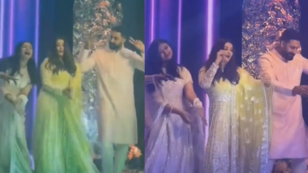 Aaradhya matches steps with Aishwarya Rai-Abhishek Bachchan on Kajra Re in unseen video from family wedding; watch