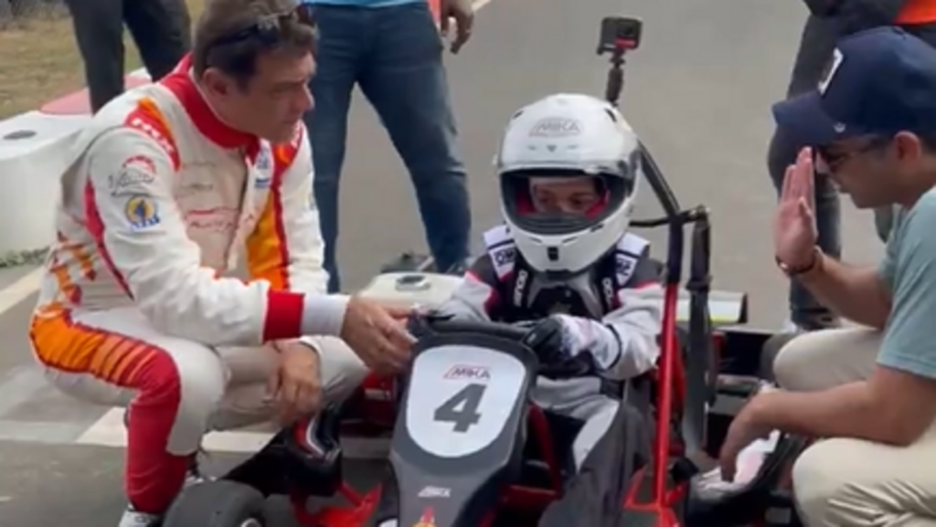 Ajith Kumar teaches son Aadvik how to Go Kart like a pro on professional circuit. Watch