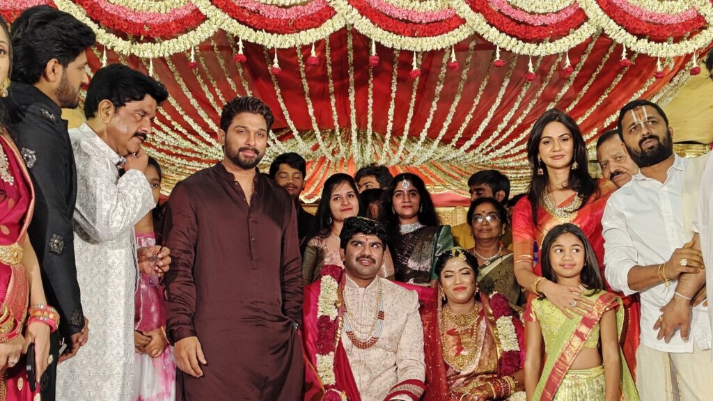 Allu Arjun’s new look for Atlee film? Actor’s pic with wife Sneha, daughter Arha from family wedding has fans convinced