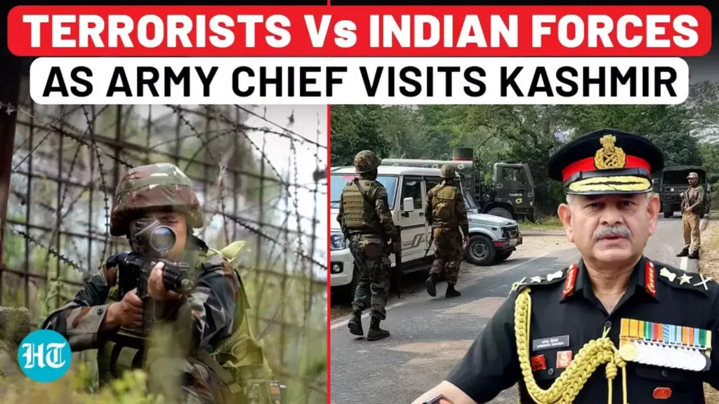 Army chief in Kashmir, encounter in Bandipora, blast in Pahalgam terrorists’ houses | Latest updates