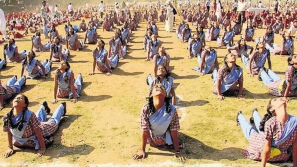 Around 20,000 students set world record by performing 108 Surya Namaskaras in Andhra Pradesh | Education