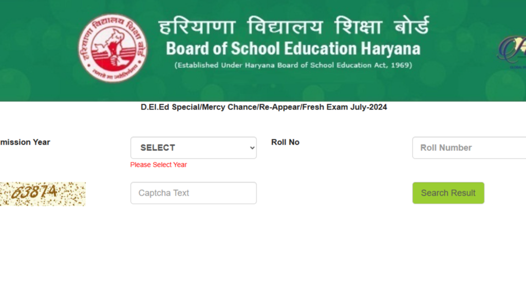 BSEH D.El.Ed Result 2025 declared at bseh.org.in, direct link to download here