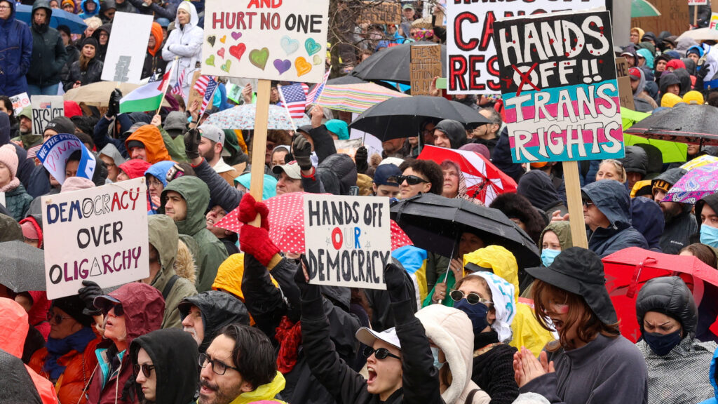 Boston ‘Hands off’ protest sees massive turnout, sea of anti-Trump voters swarm streets | WATCH