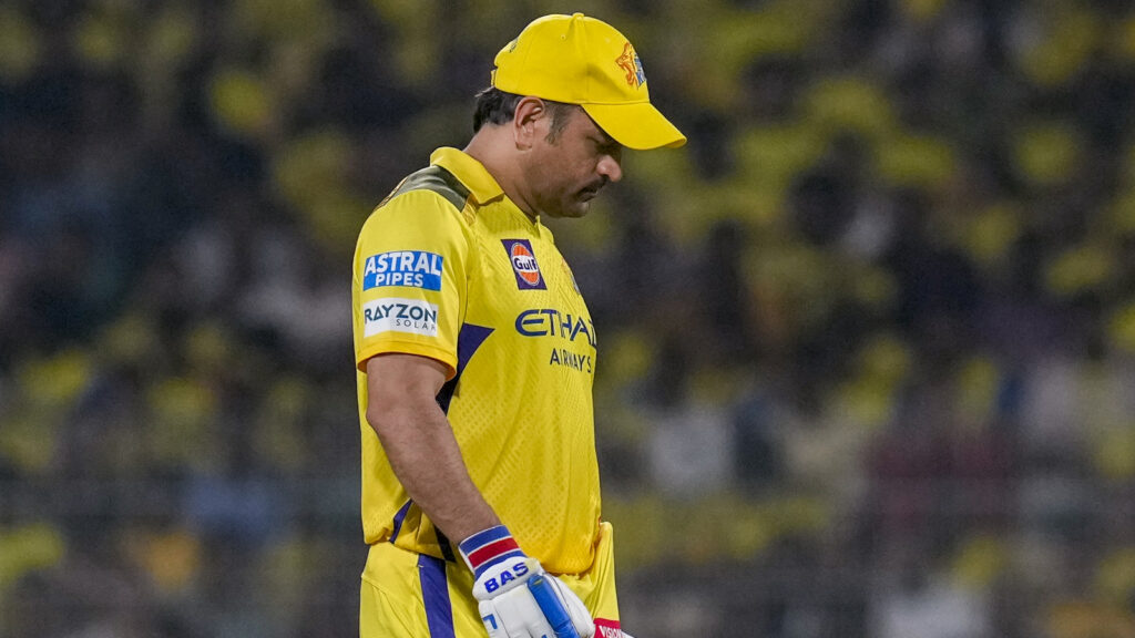 CSK hit all-time low as MS Dhoni’s captaincy return faces horror start vs KKR