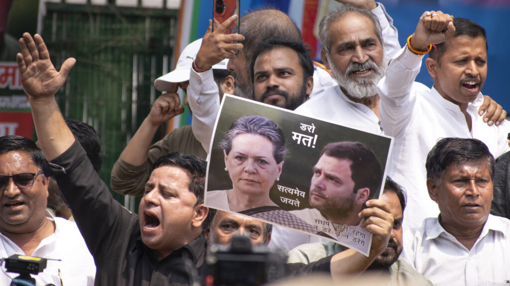 Congress protests ED chargesheet naming Rahul, Sonia Gandhi; Vadra grilled in land case | Photos