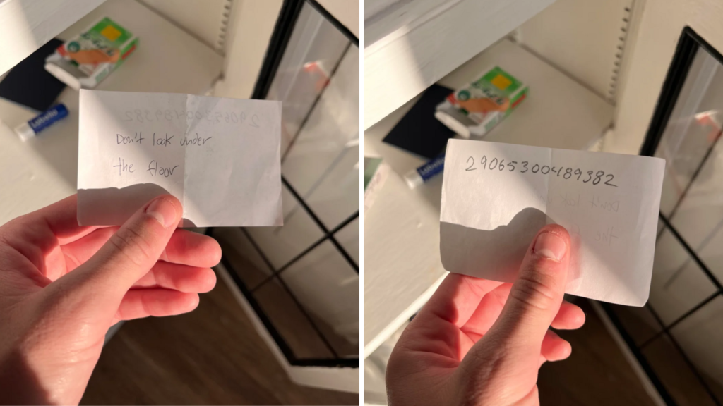 Couple finds cryptic warning on note hidden inside new home: ‘I suddenly let out a cry’ | Trending