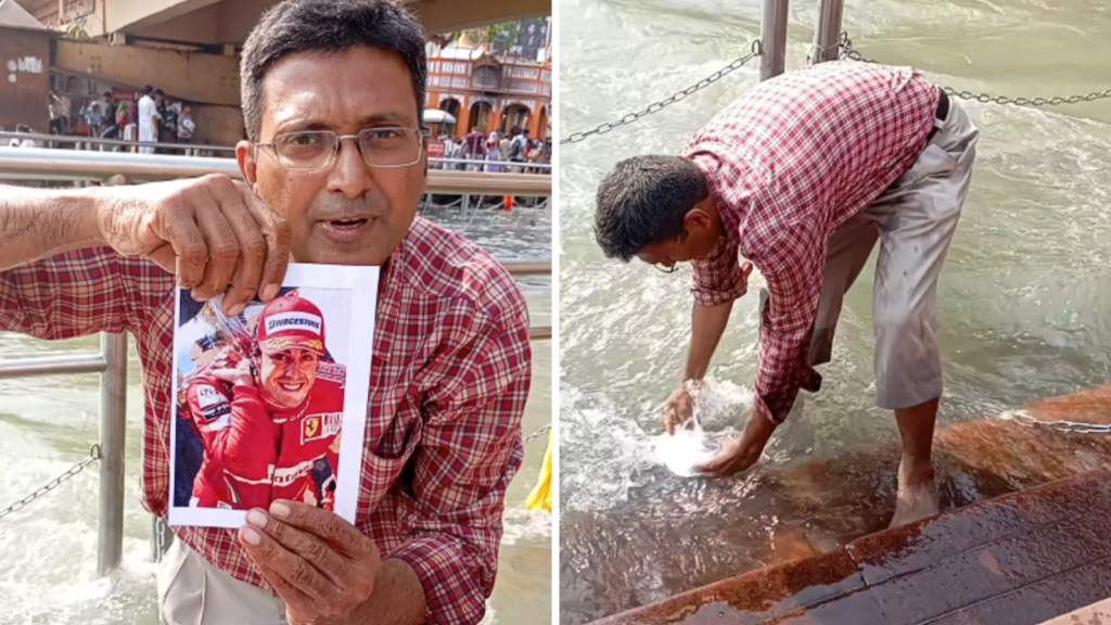 ‘Digital snaan’ for Fernando Alonso in Haridwar leaves internet in splits. Watch | Trending