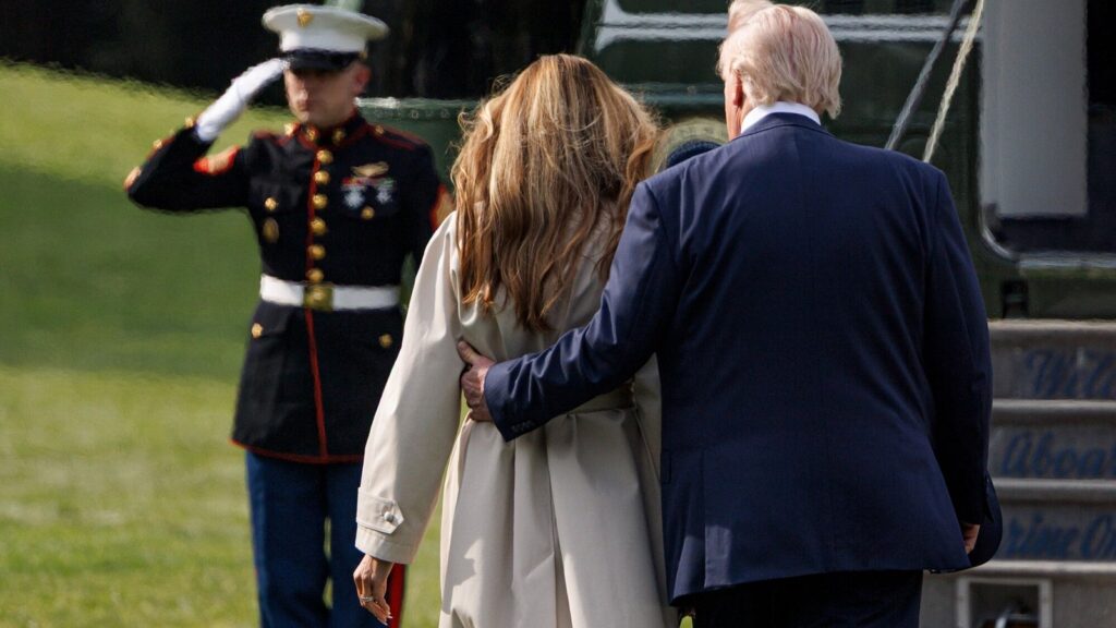 Donald Trump, wife Melania depart White House for Pope Francis’ funeral | Photos