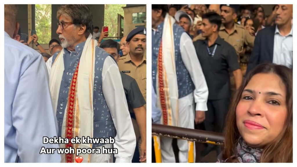 Fan’s declaration of love at temple surprises Amitabh Bachchan; superstar has the sweetest response. Watch | Bollywood