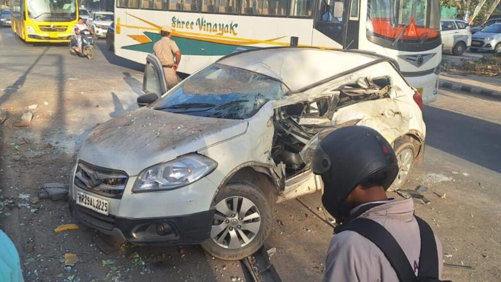 Faridabad: Woman dead, several injured as truck rams school bus, cars